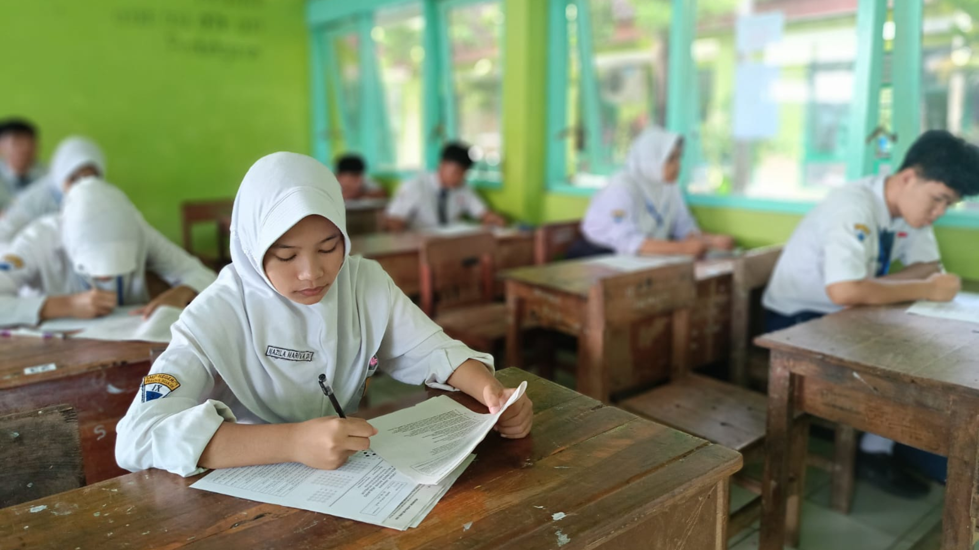 Pekan Ujian Tiba! Pelaksanaan ASAJ Kelas IX dan ASB Kelas VII-VIII SMPN 1 Prambon Berjalan Sukses dan Lancar